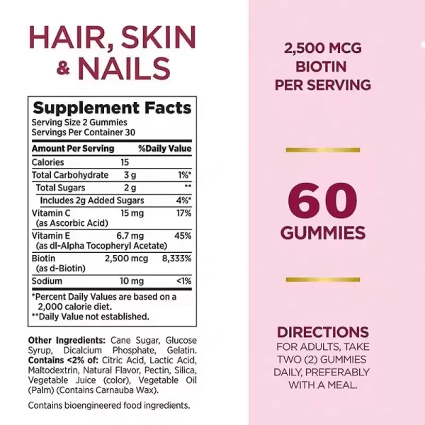 Private Label Biotin Gummies Wholesale For Hair, Skin, Nails-2